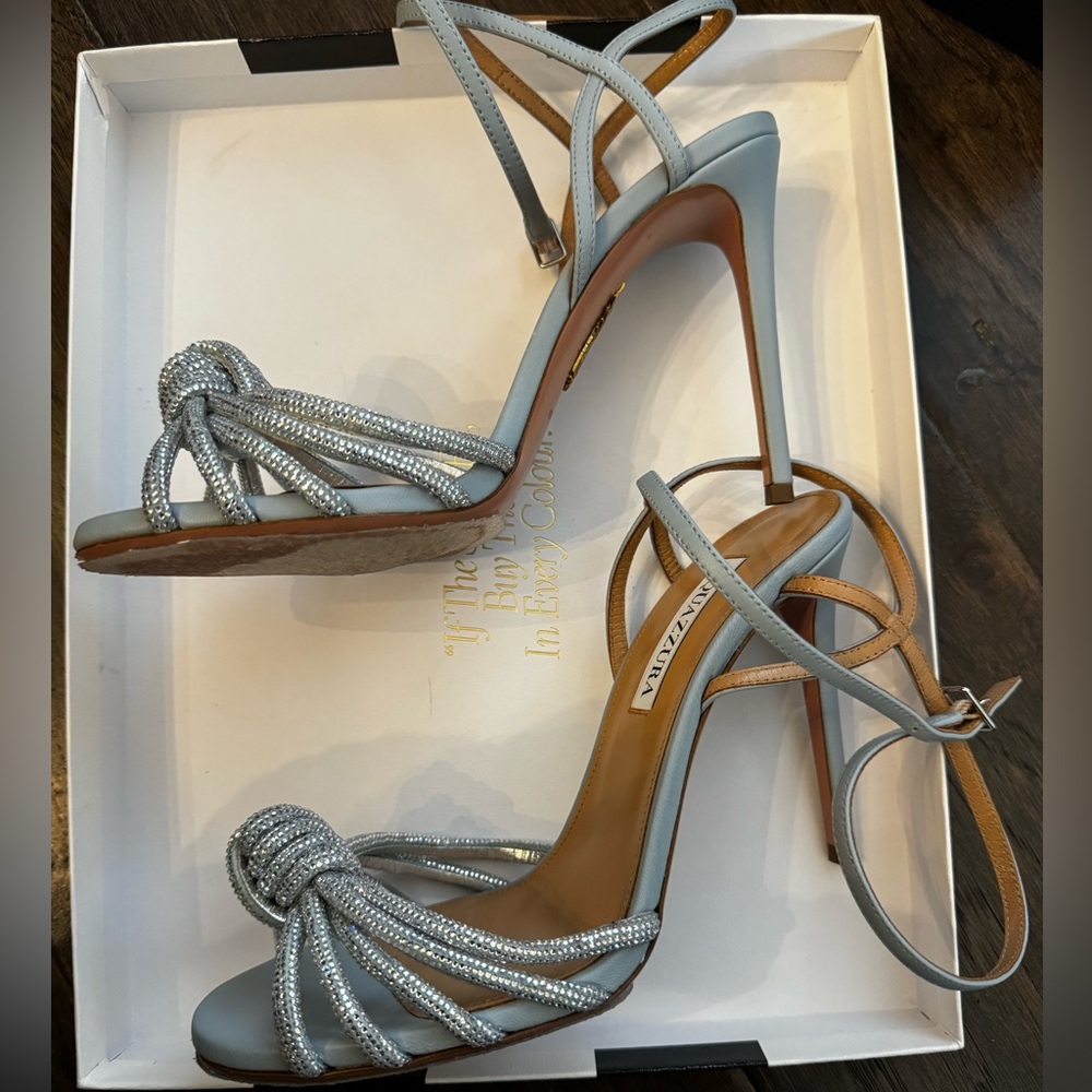 Aquazzura Celeste 105 Knotted Heels Sandal